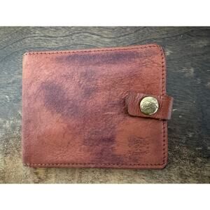 Il Bisonte Men's Bi-fold Wallet in light brown.caramel